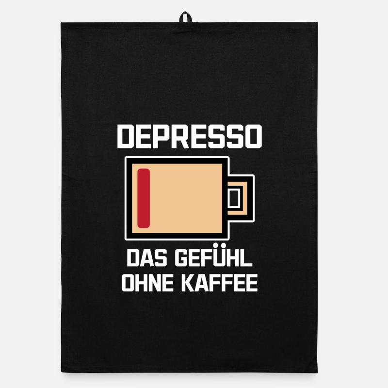 Espresso Kaffee Lustig Statement Kaffeeliebhaber Organic Geschirrtuch