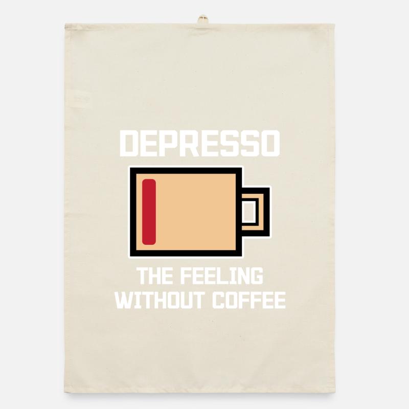 Humorous Coffee Espresso Statement Coffee Drinker Organic dish towel
