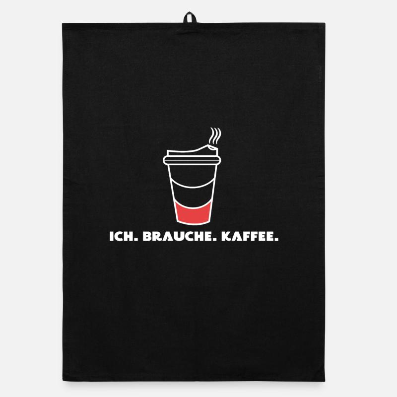 Koffein Kaffeeliebhaber Kaffee Trinken Spruch Organic Geschirrtuch