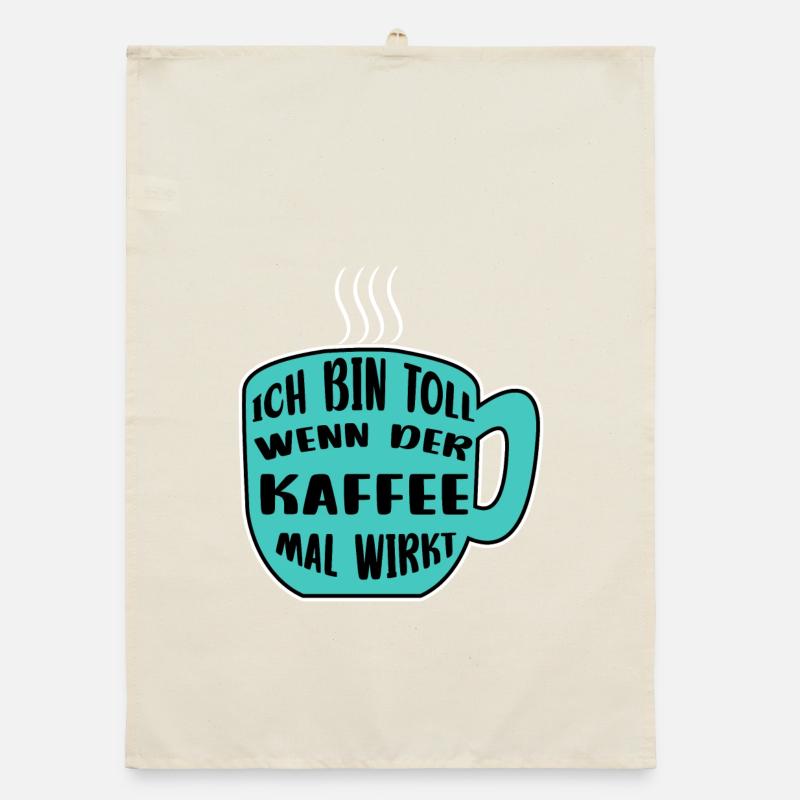 Kaffeetasse Kaffee Statement Koffein Kaffeetrinker Organic Geschirrtuch