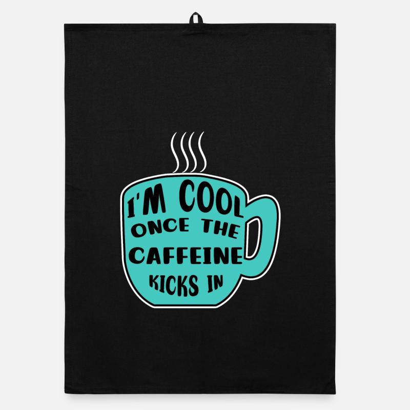 Koffein Kaffeetrinker Kaffeetasse Kaffee Statement Organic Geschirrtuch