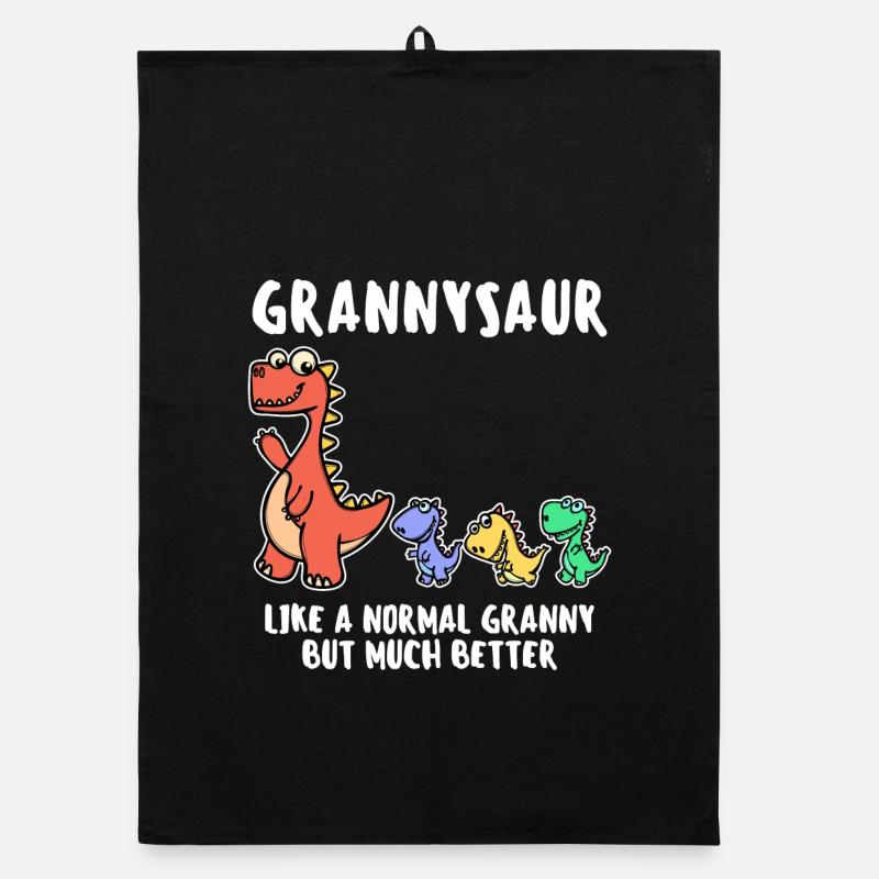 Grand-mère Cool Déclaration Grand-mère Dinosaure Torchon bio