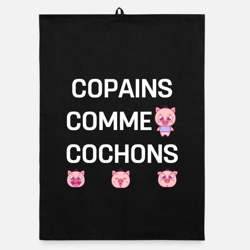 COPAINS COMME COCHONS Torchon bio