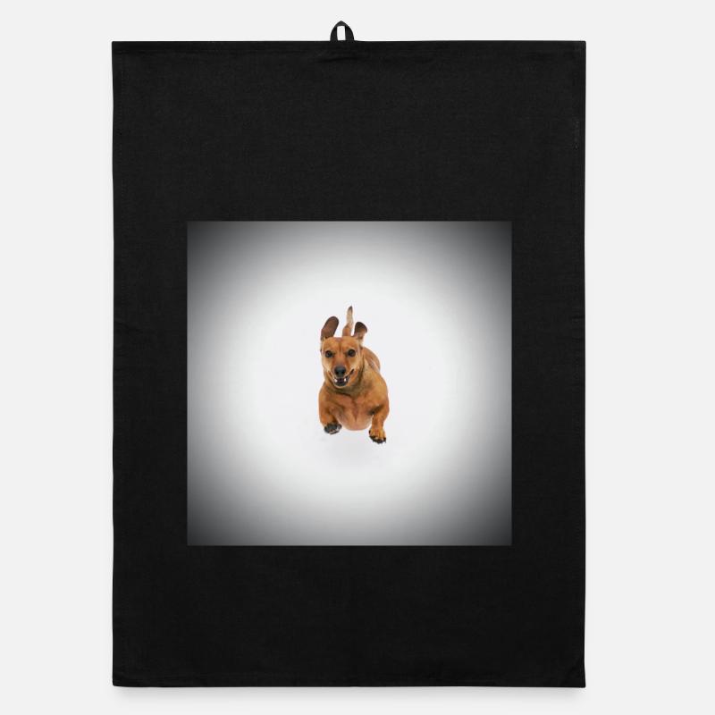 Brauner Dackel Organic Geschirrtuch