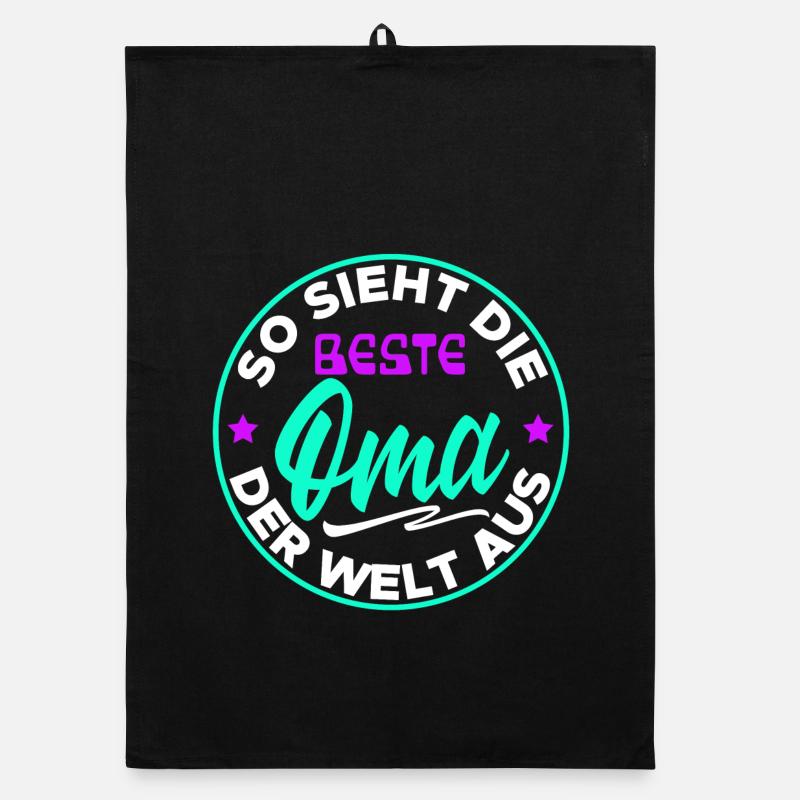 Beste Oma Statement Großmutter Großmama Seniorin Organic Geschirrtuch