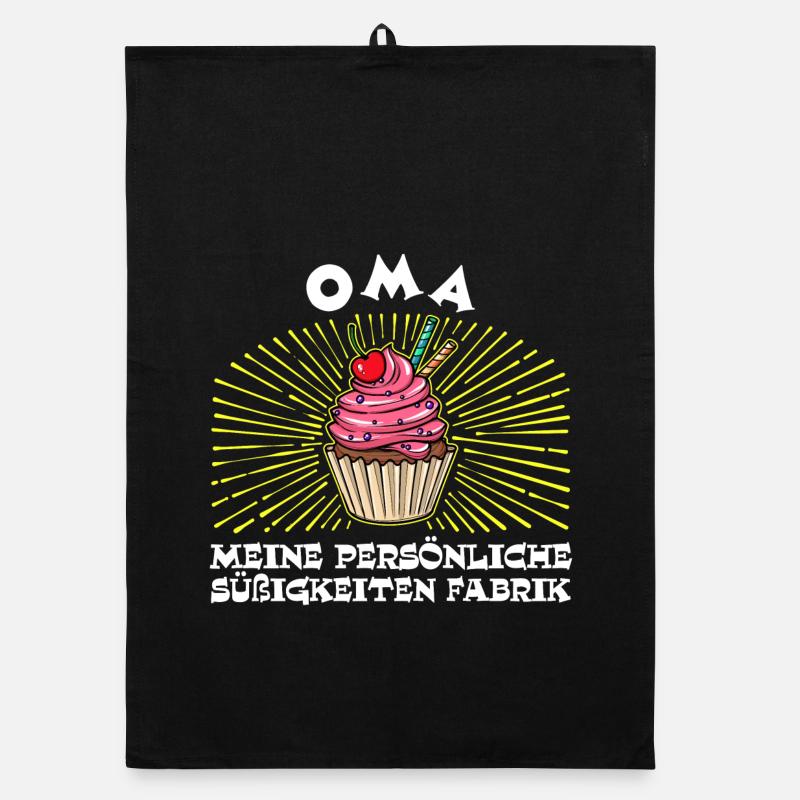 Humorvoll Oma Statement Großmutter Enkelkind Organic Geschirrtuch