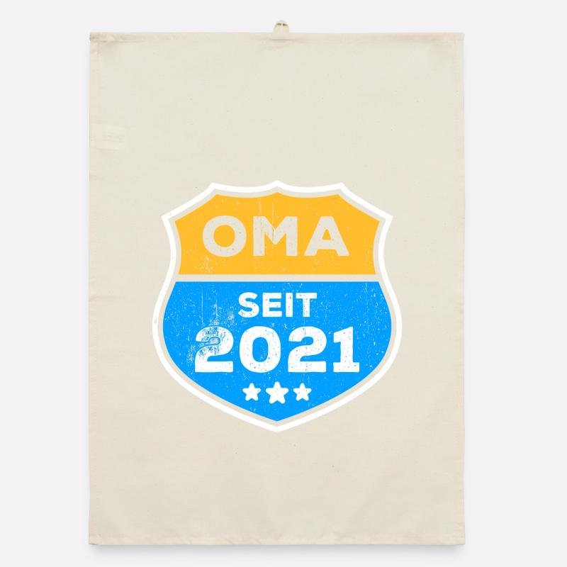 Seniorin Oma Großmutter Statement Ruhestand Organic Geschirrtuch