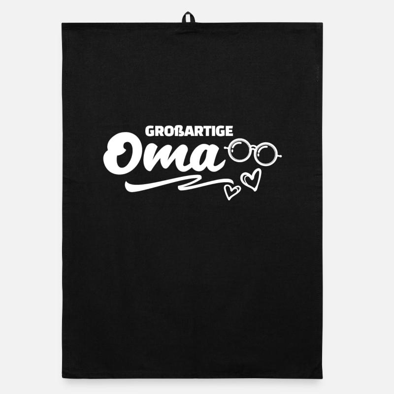Großmutter Cool Oma Statement Brille Großmama Organic Geschirrtuch