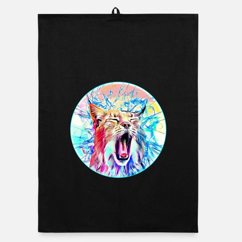 Luchs Katze in Freiheit eine Wild Katze Organic Geschirrtuch