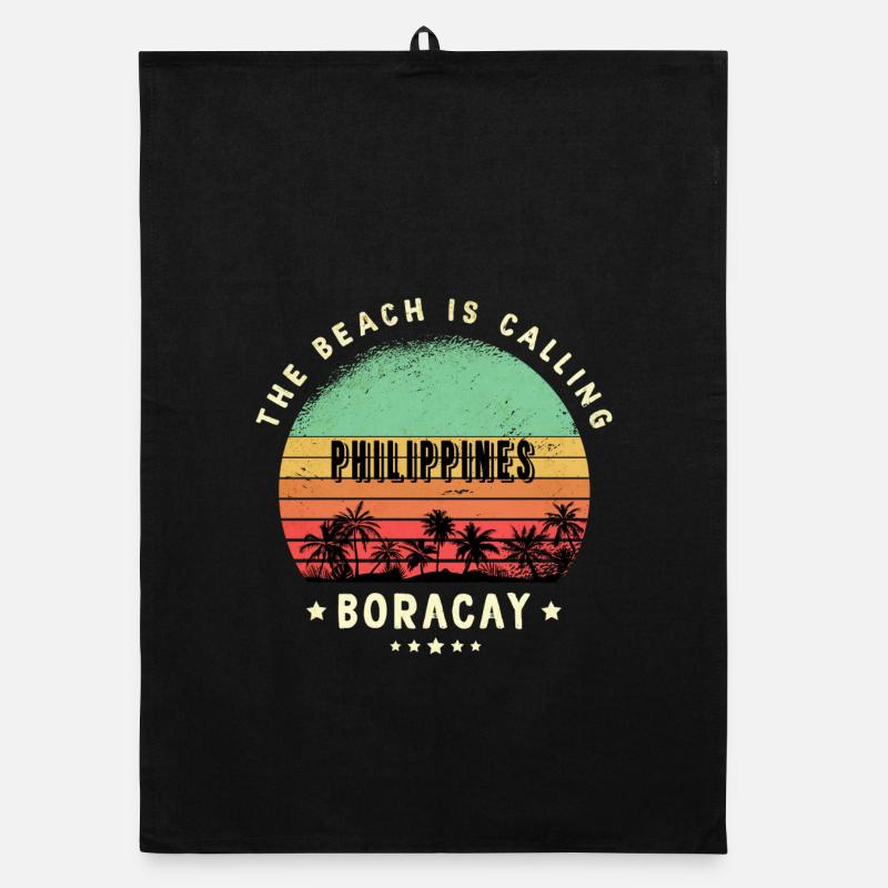 Boracay Indonesia beach design Organic dish towel