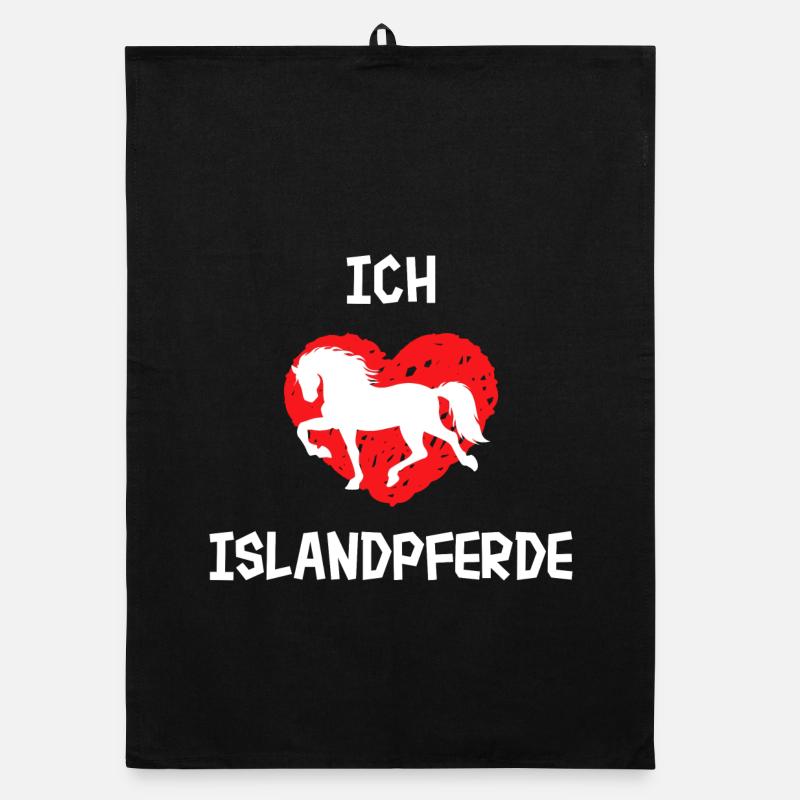 Islandpferde Ich Liebe Pferde Statement Herz Organic Geschirrtuch