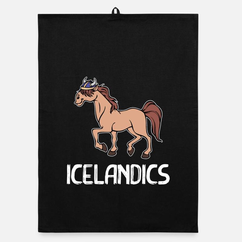 Islandpferde Pferde Isländer Pferdefan Pferdeliebe Organic Geschirrtuch