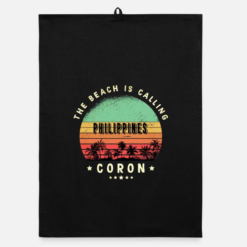 Coron Indonesia beach design Organic dish towel