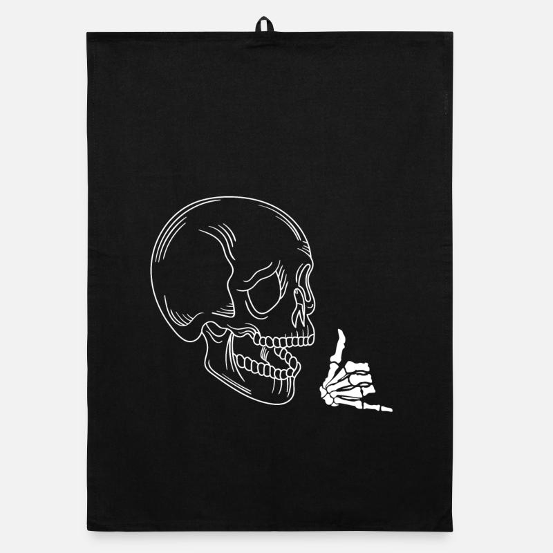 Rocking skull Organic dish towel