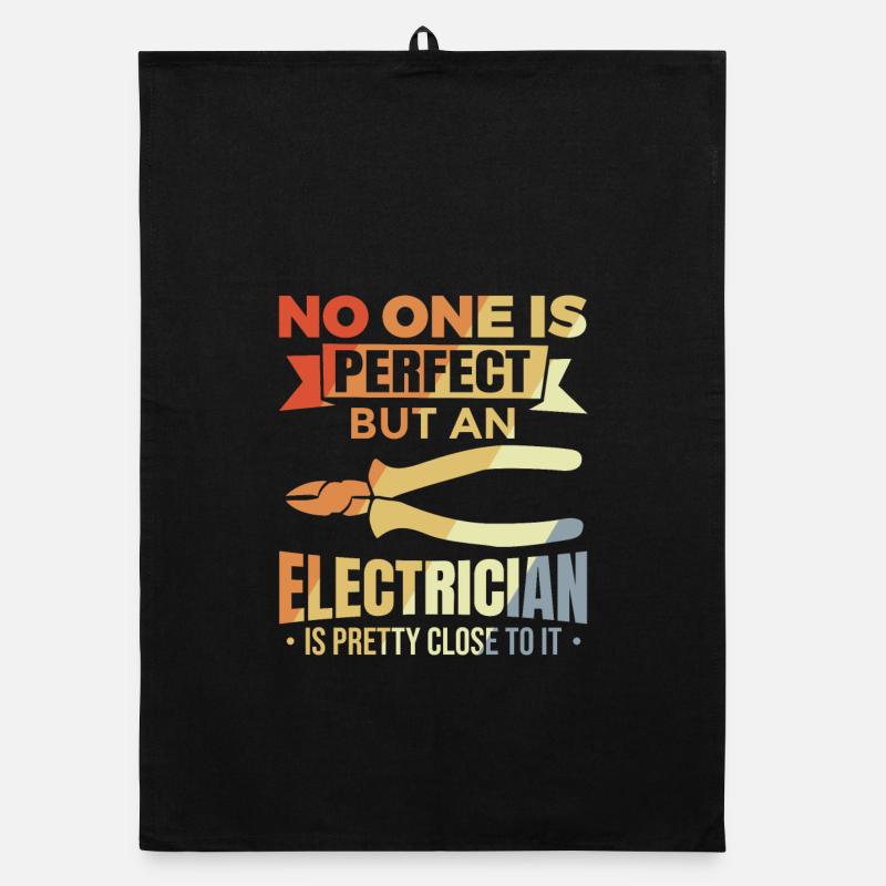 Elektriker Witz Organic Geschirrtuch