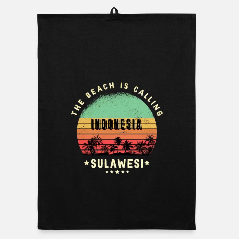 sulawesi indonesia beach design Organic dish towel