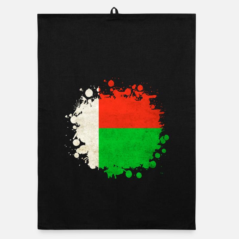 Blob de drapeaux de Madagascar Torchon bio