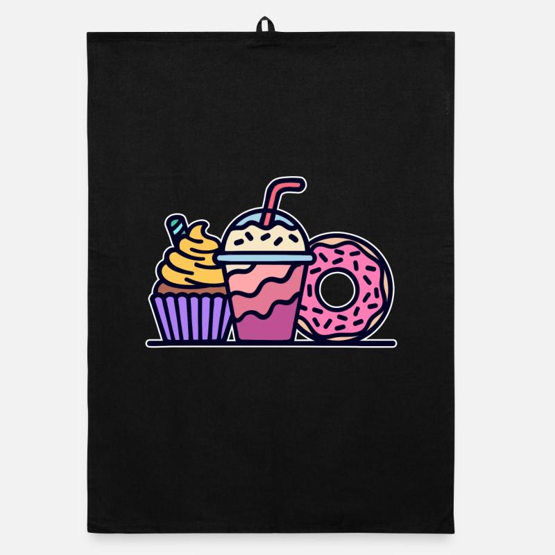 Cupcake Lecker Süßigkeiten Naschen Backen Donut Organic Geschirrtuch