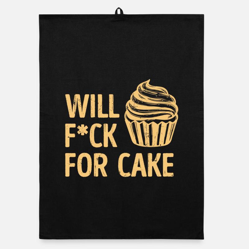 Sweets Déclaration humoristique Cake Cupcake Torchon bio