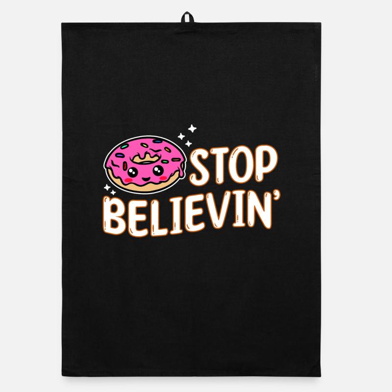 Donut Statement Snacking Baking Dessert Delicious Organic dish towel