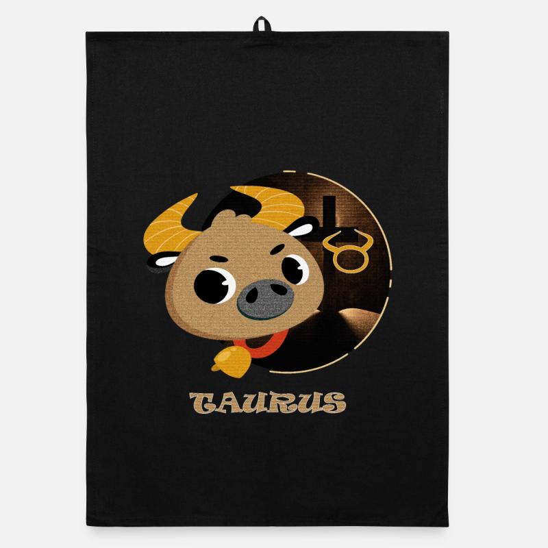 Sternzeichen Stier Organic Geschirrtuch