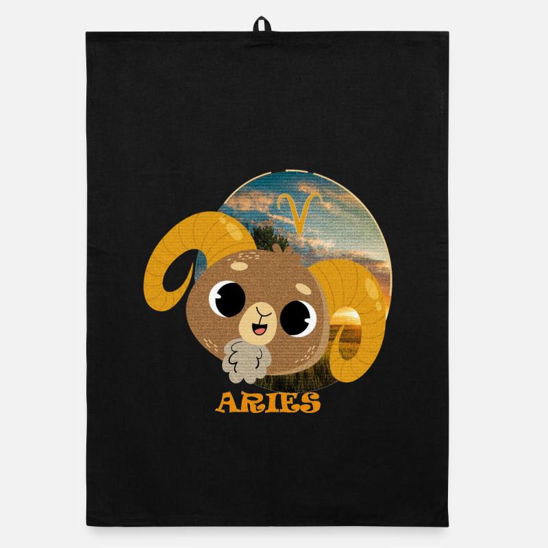 Sternzeichen WIDDER Organic Geschirrtuch