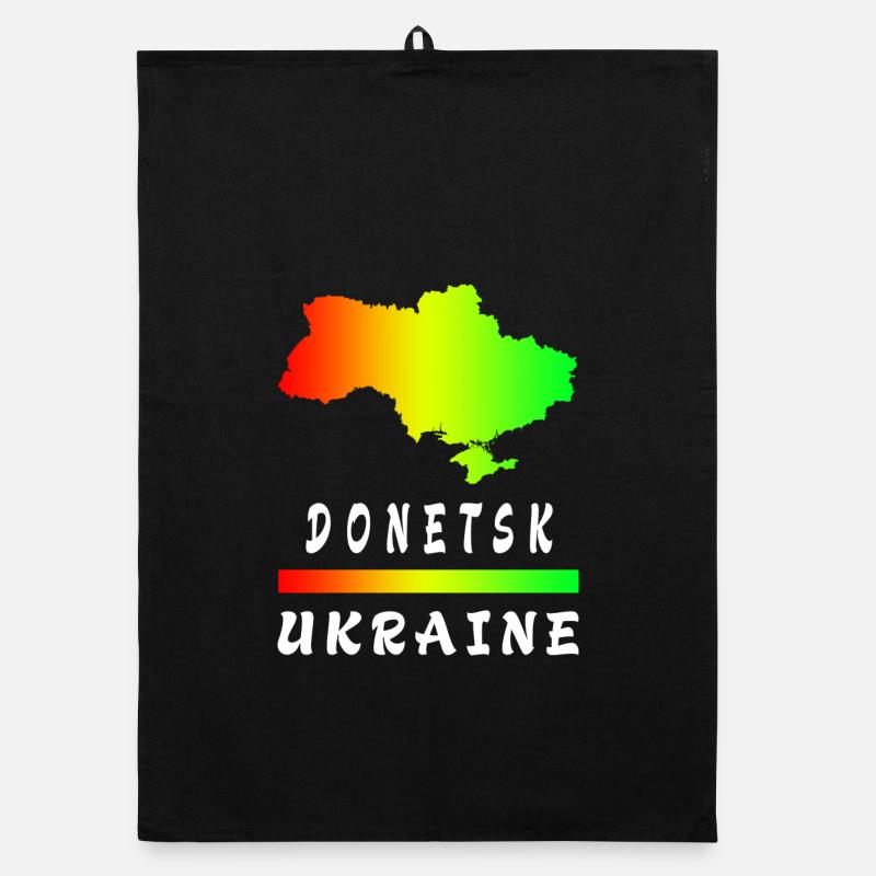 Donetsk Ukraine Regenbogen Design Organic Geschirrtuch