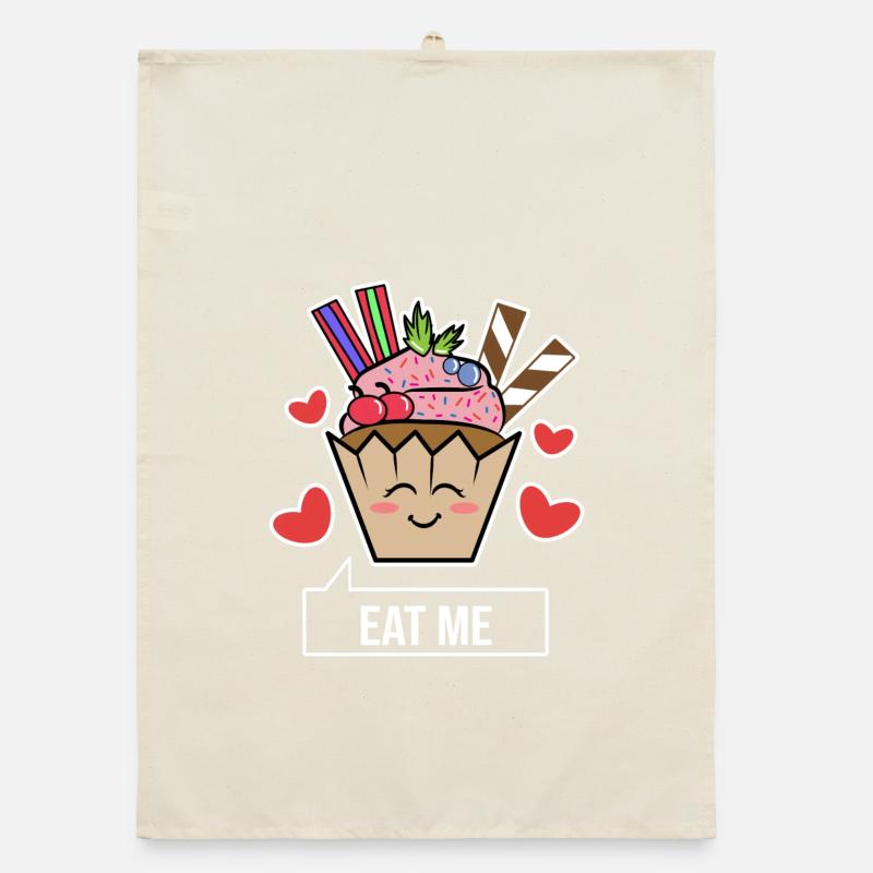 Sweets Sweet Tooth Statement Delicious Cupcake Organic dish towel