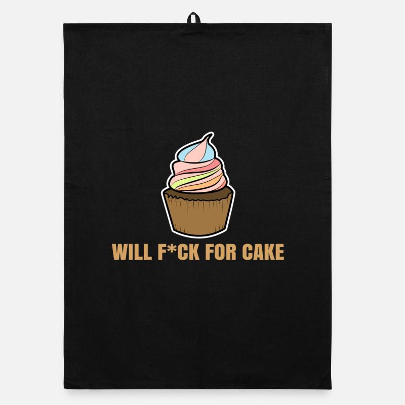 Cake Humorous Candy Statement Cupcake Organic dish towel