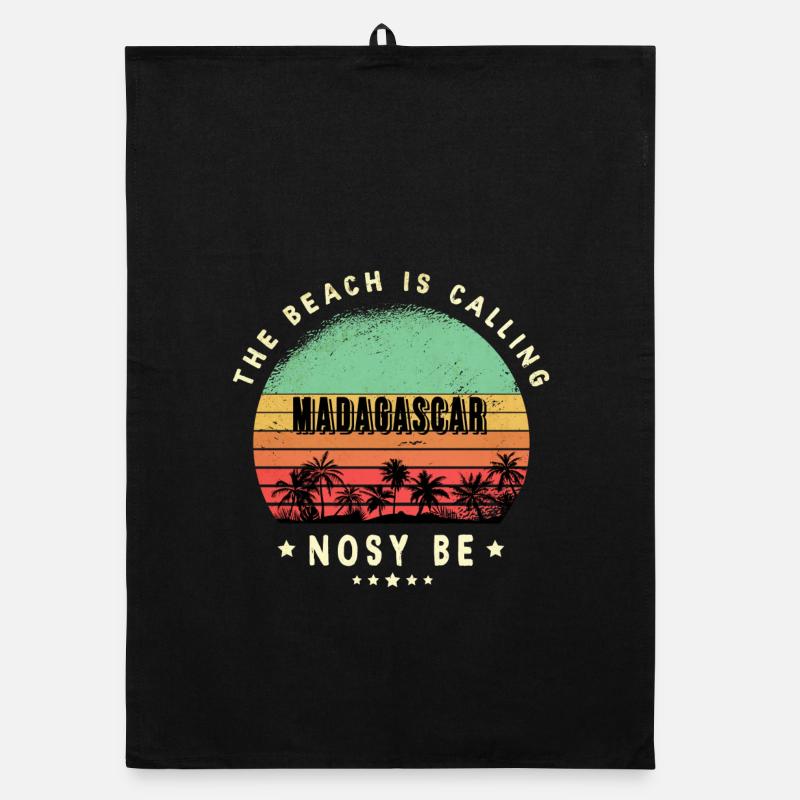 Design de plage de Nosy Be Madagascar Torchon bio