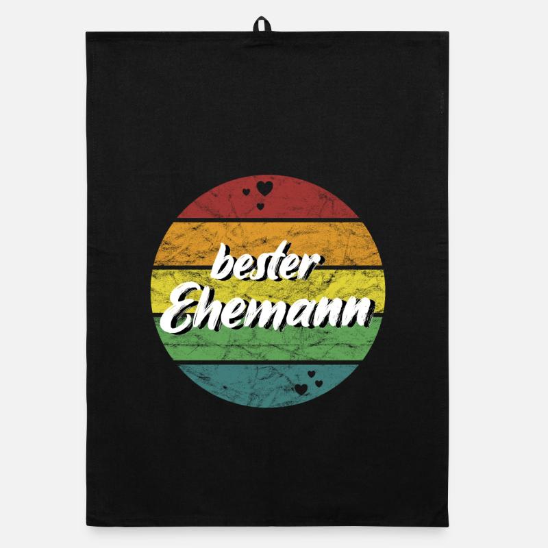 bester Ehemann Geschenk retro vintage Organic Geschirrtuch