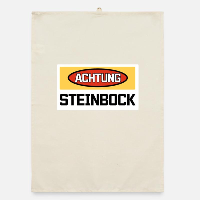 Steinbock Tierkreiszeichen Statement Astronomie Organic Geschirrtuch