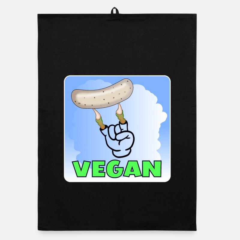 VEGANE WURST - ESSEN ZOMBIE Organic Geschirrtuch