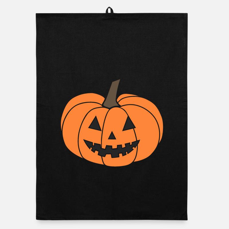 Pumpkin Jack-o'-lantern Organic dish towel