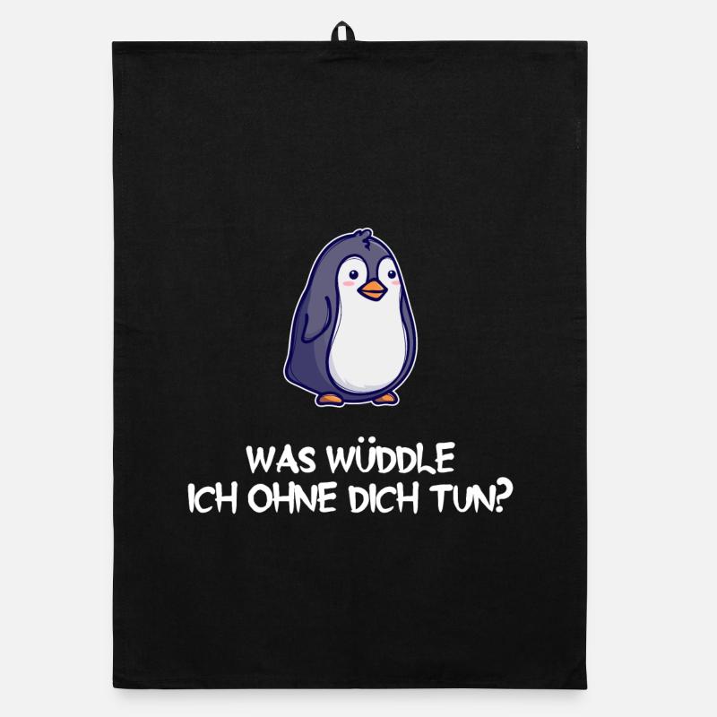 Pinguin Tier Vogel Statement Zoo Seevogel Organic Geschirrtuch