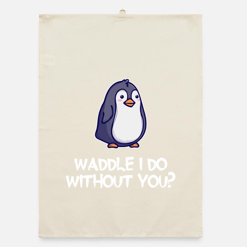 Pinguin Seevogel Tier Statement Vogel Zoo Organic Geschirrtuch