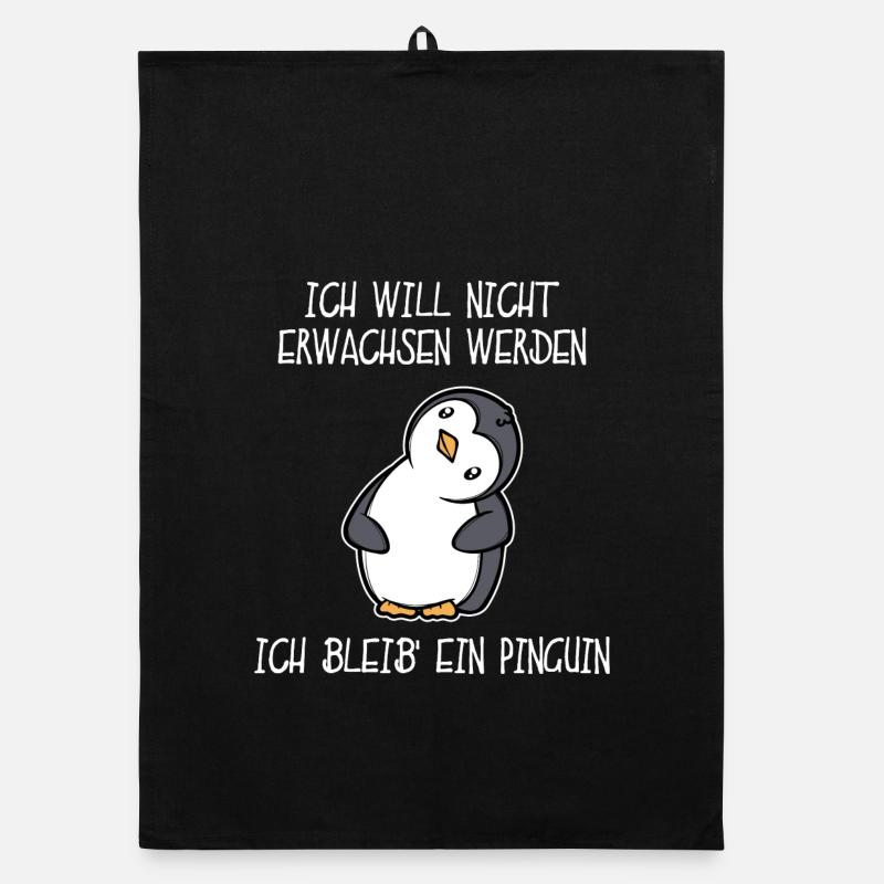 Zoo Süß Tier Pinguin Statement Seevogel Organic Geschirrtuch