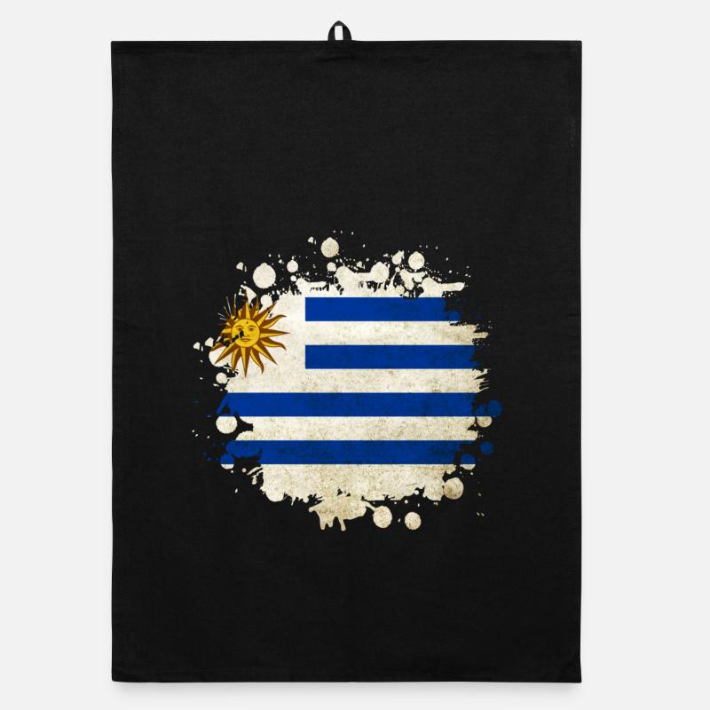 Uruguay Klecks Flaggen Design Organic Geschirrtuch
