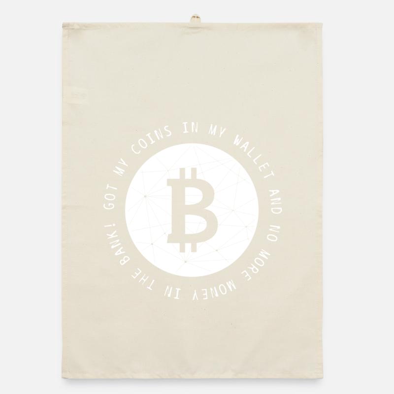 Bitcoin BTC Krypto Crypto lustig cool Spruch Organic Geschirrtuch