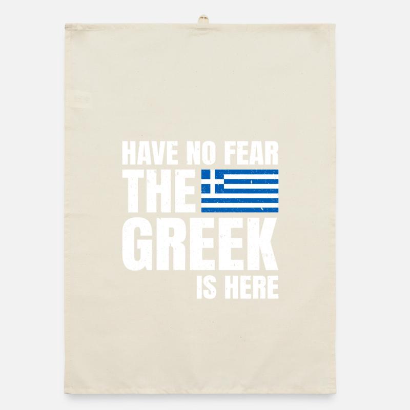 N’ayez pas peur que les Grecs soient ici Les Grecs Torchon bio