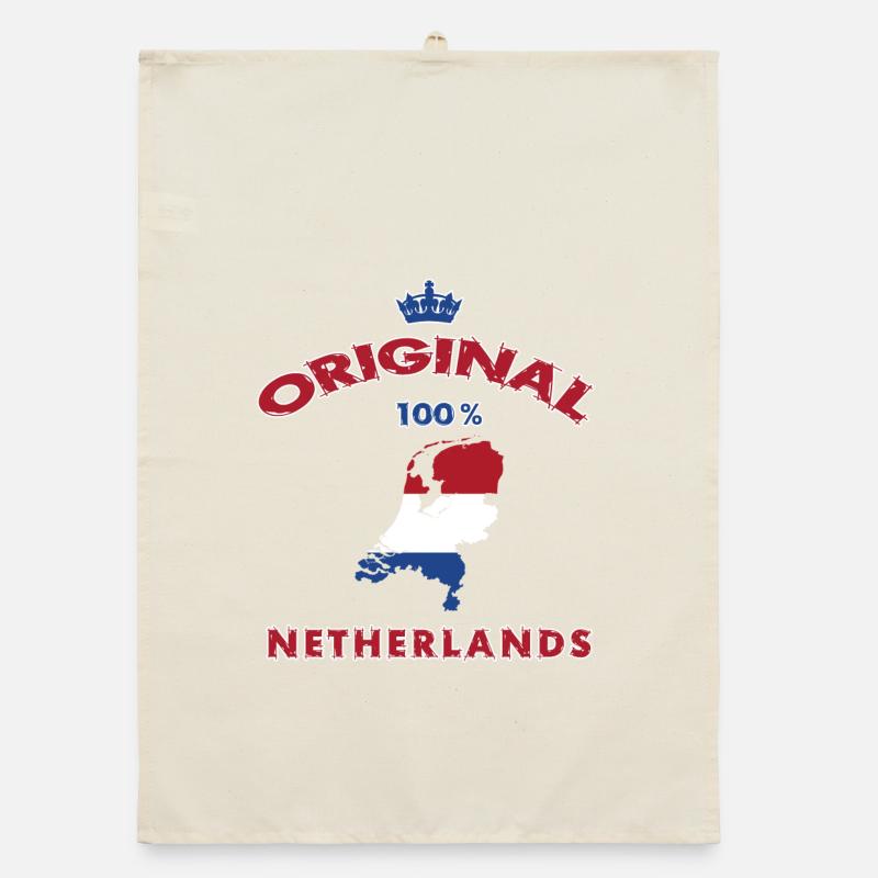 Design original 100 % drapeau des Pays-Bas Torchon bio