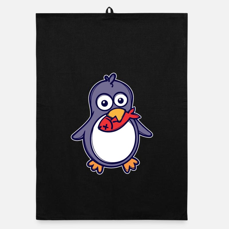 Süß Tier Seevogel Pinguin Antarktis Vogel Organic Geschirrtuch