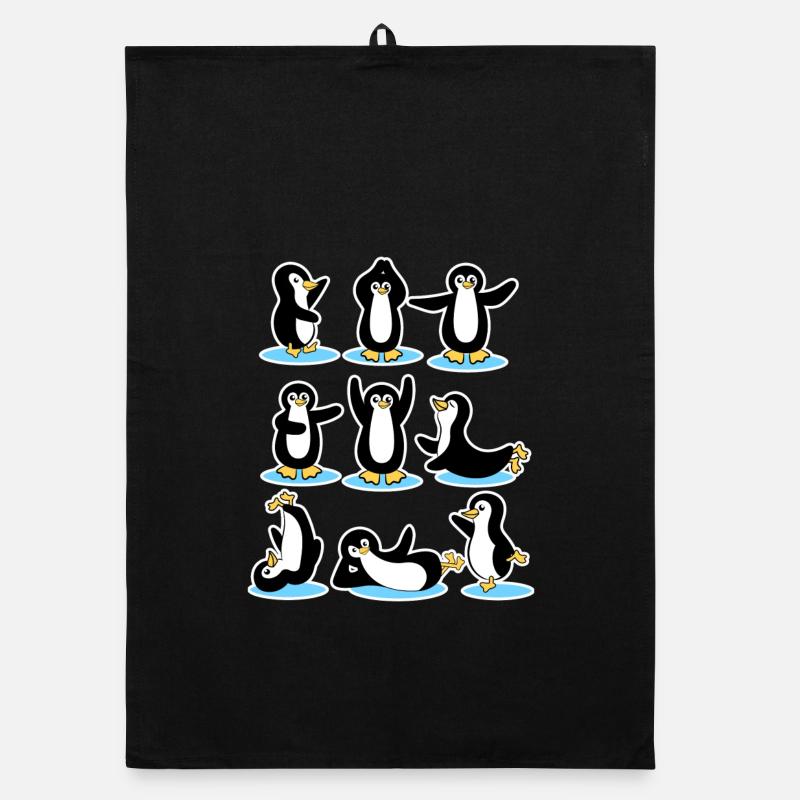 Cool Eislaufen Antarktis Pinguin Eis Kalt Vögel Organic Geschirrtuch