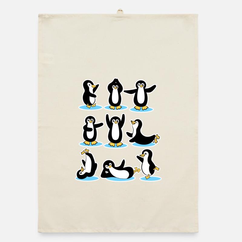 Cool Eislaufen Antarktis Pinguin Eis Kalt Vögel Organic Geschirrtuch