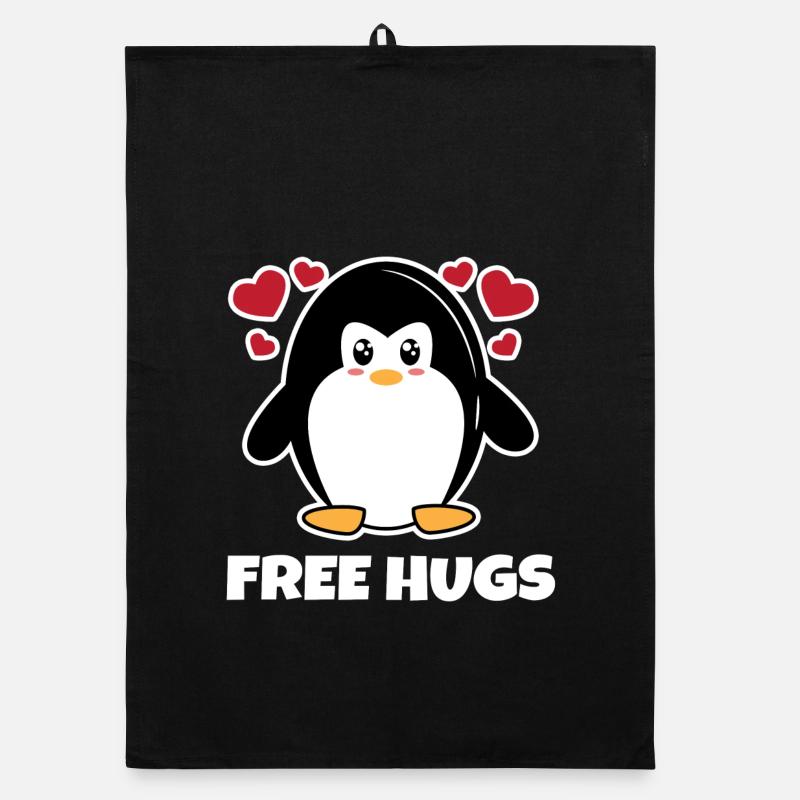 Seevogel Herz Tier Antarktis Süß Pinguin Statement Organic Geschirrtuch