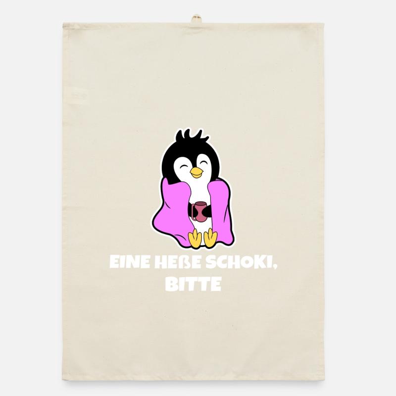 Kalt Pinguin Vogel Tier Statement Südpol Seevogel Organic Geschirrtuch