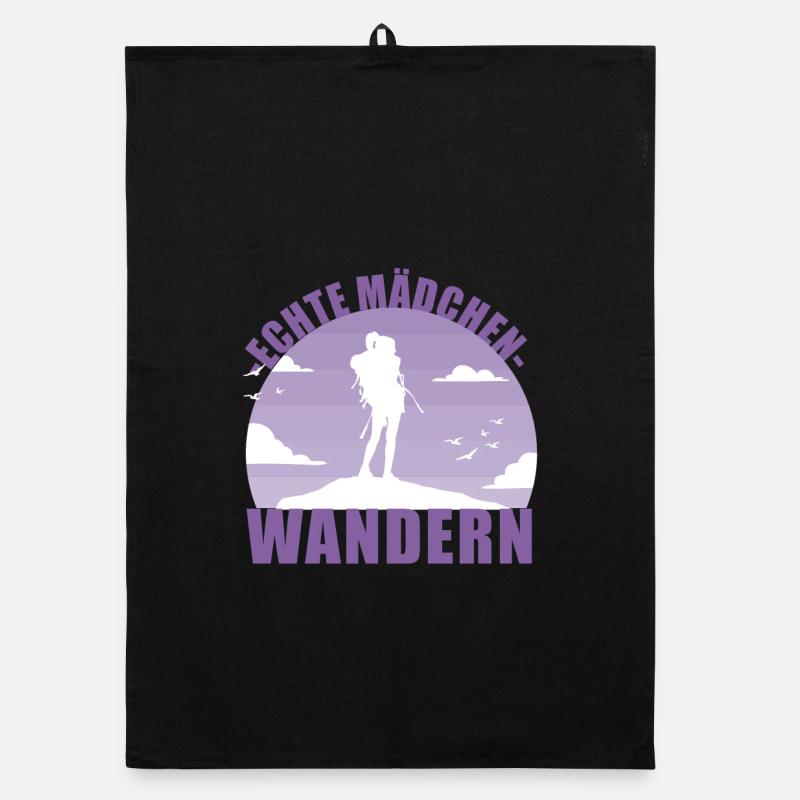 Wandern Mädchen Hobby Wanderung Berge Geschenk Organic Geschirrtuch
