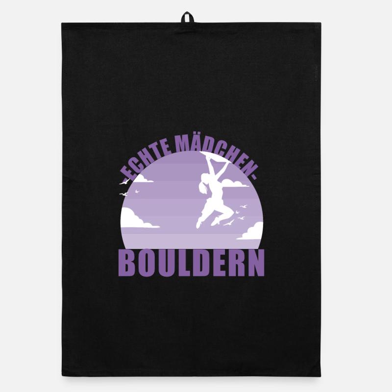 Bouldern Mädchen Hobby Boulderin Berge Geschenk Organic Geschirrtuch