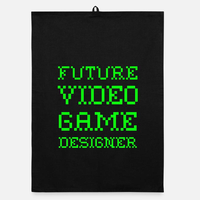 Future Video Game Designer Informatiker Computer Organic Geschirrtuch