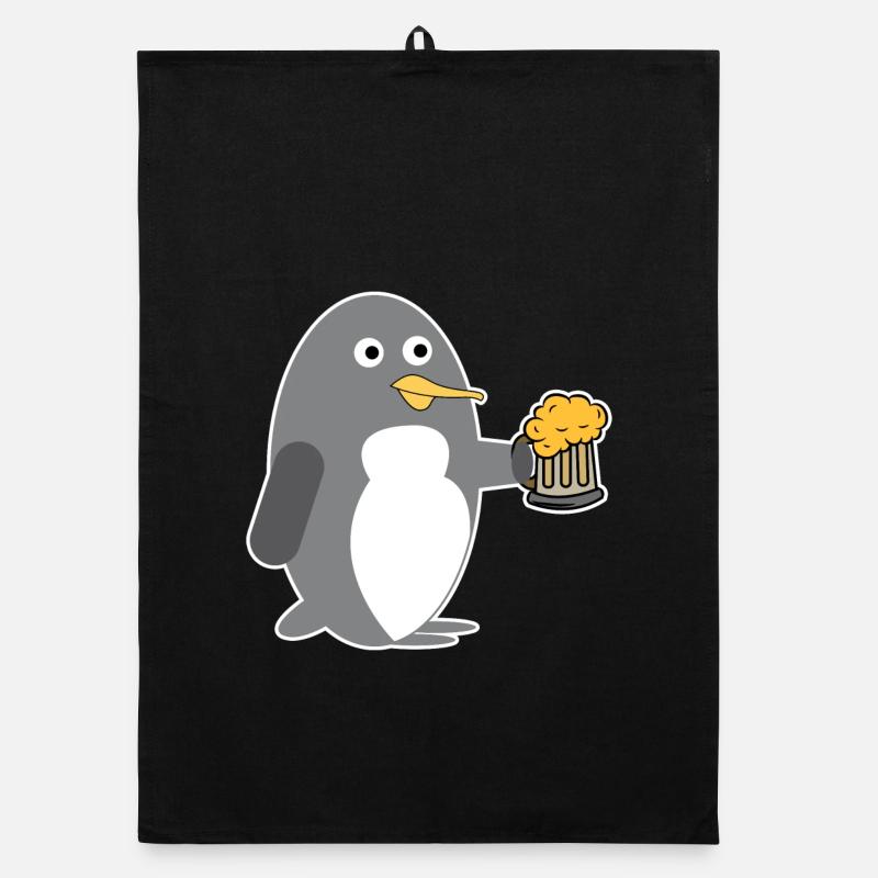 Antarktis Vogel Cool Pinguin Bier Seevogel Organic Geschirrtuch